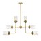 Z-Lite Calliope 6 Light Pendant, Foundry Brass & Clear 617-6FB - alternate 6